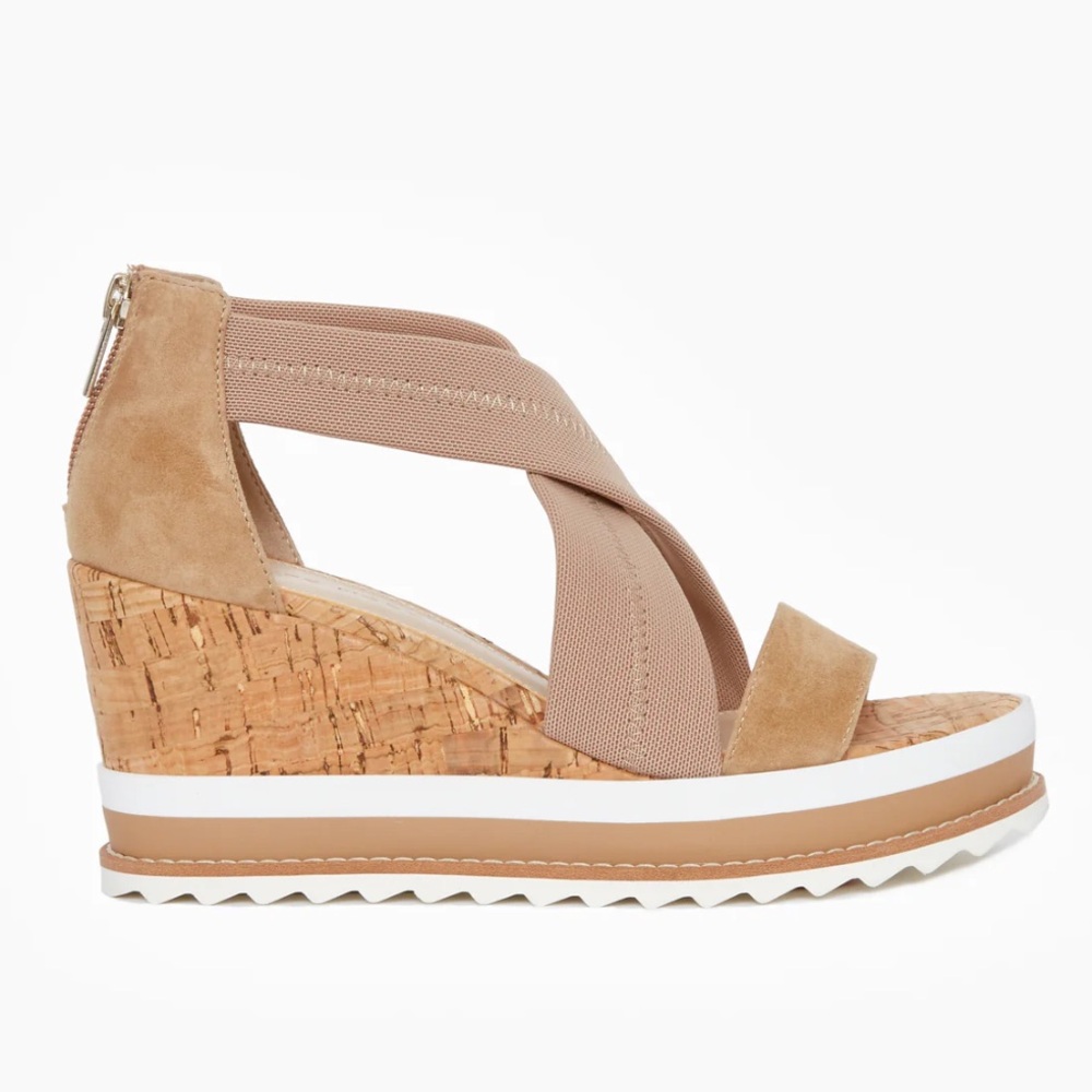 Stylish Tan Wedge Sandals